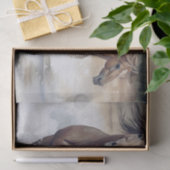 Waterverf wilde paarden tissuepapier (Geschenk)