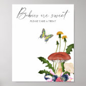 Waterverf wilde paddenstoelen Baby's zijn zoet Poster (Voorkant)