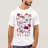 Waterverf Wilde paddenstoelen Collectie  T-shirt (Voorkant)