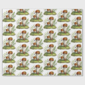 Waterverf wilde paddenstoelen en bessen cadeaupapier (Vlak)
