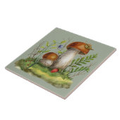 Waterverf wilde paddenstoelen en bessen tegeltje (Zijkant)