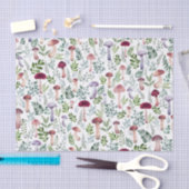 Waterverf Wilde paddenstoelen en bladeren Patroon Tissuepapier (Craft)