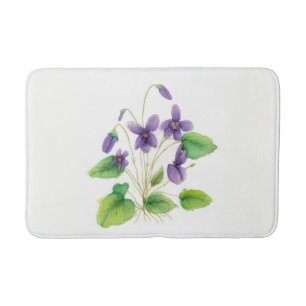 Waterverf Wilde Violet Bath Mat