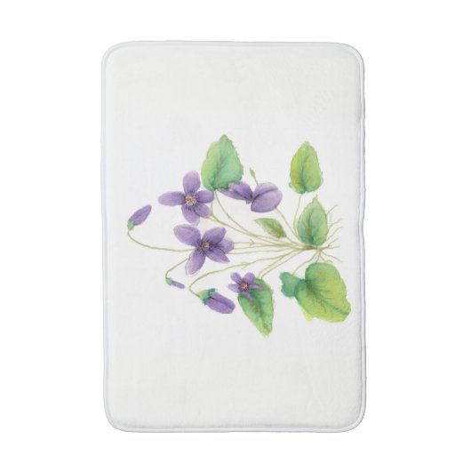 Waterverf Wilde Violet Bath Mat (Voorkant Verticaal)