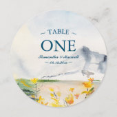 Waterverf Wilde Vloer & Bergnummer Kaart (Achterkant)