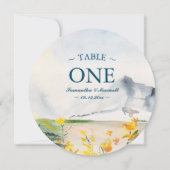 Waterverf Wilde Vloer & Bergnummer Kaart (Voorkant)