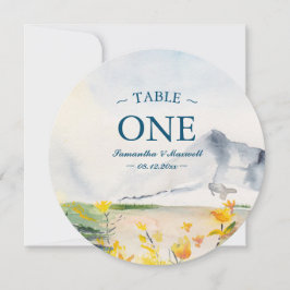 Waterverf Wilde Vloer & Bergnummer Kaart