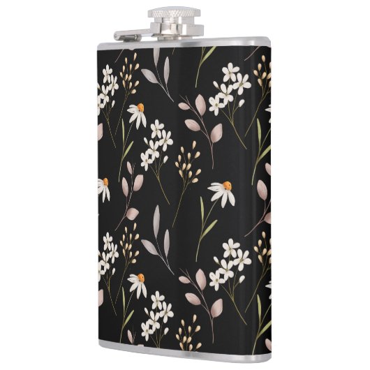 Waterverf WildeBloempatroon Heupfles (Links)