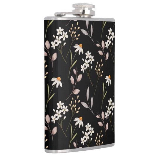 Waterverf WildeBloempatroon Heupfles (Rechts)