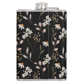 Waterverf WildeBloempatroon Heupfles (Achterkant)