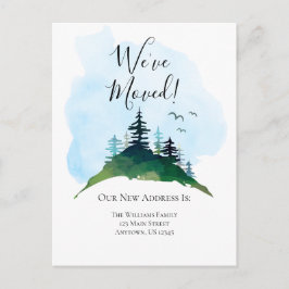 Waterverf Wilderness Moving Announcement Briefkaar Briefkaart