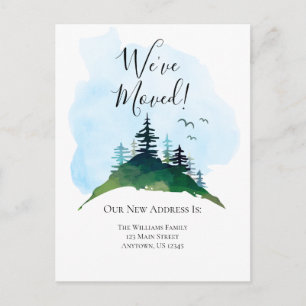 Waterverf Wilderness Moving Announcement Briefkaar Briefkaart
