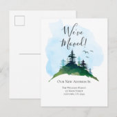 Waterverf Wilderness Moving Announcement Briefkaar Briefkaart (Voorkant / Achterkant)