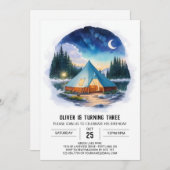 Waterverf Wilderness Picknick Verjaardag Kaart (Voorkant / Achterkant)