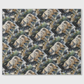 Waterverf Wilderness Wolf Animal Natuur Cadeaupapier (Vlak)