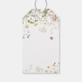 Waterverf Wildfloral Geel Roze baby shower Label Cadeaulabel (Achterkant)
