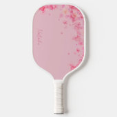Waterverf wildfloral witte naam pickleball paddle (Voorkant)