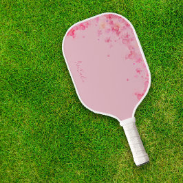 Waterverf wildfloral witte naam pickleball paddle