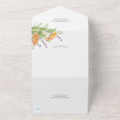 Waterverf Wildflower 50ste bruiloft Jubileum All In One Uitnodiging (Buitenkant)