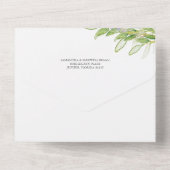 Waterverf Wildflower 50ste bruiloft Jubileum All In One Uitnodiging (Achterkant)