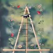 Waterverf Wildflower Afstuderen Welkomstbord Acryl Bord (Neutraal)