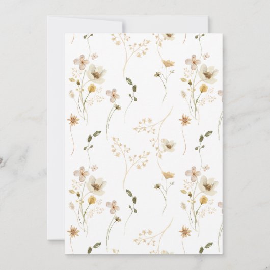 Waterverf Wildflower Arch Wedding Uitnodiging (Achterkant)