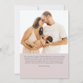 Waterverf Wildflower Baby Girl Foto geboorte Aankondiging (Achterkant)