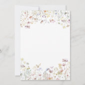 Waterverf Wildflower Baby in Bloom Baby shower Kaart (Achterkant)