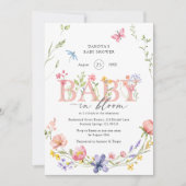 Waterverf Wildflower Baby in Bloom Baby shower Kaart (Voorkant)