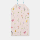 Waterverf Wildflower Baby in Bloom Welkom Cadeaulabel (Achterkant)