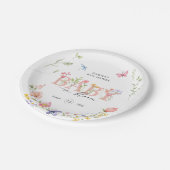 Waterverf Wildflower Baby in Bloom Welkom Papieren Bordje (Gekanteld)