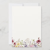 Waterverf Wildflower Baby shower Kaart (Achterkant)