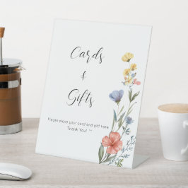 Waterverf Wildflower Baby shower Kaarten & geschen Reclamebord Met Voetstuk