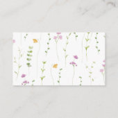 Waterverf Wildflower Baby shower Luier Raffle Informatiekaartje (Achterkant)