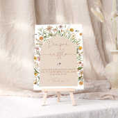 Waterverf Wildflower Baby shower Luier Raffle Poster