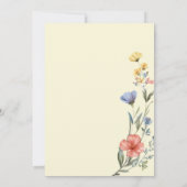 Waterverf Wildflower Baby shower Uitnodiging (Achterkant)