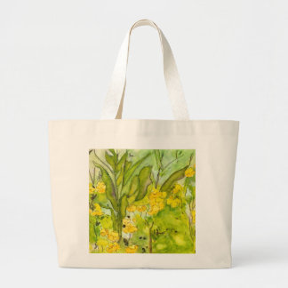 Waterverf Wildflower Bag van Pat Dickson Foto Grote Tote Bag