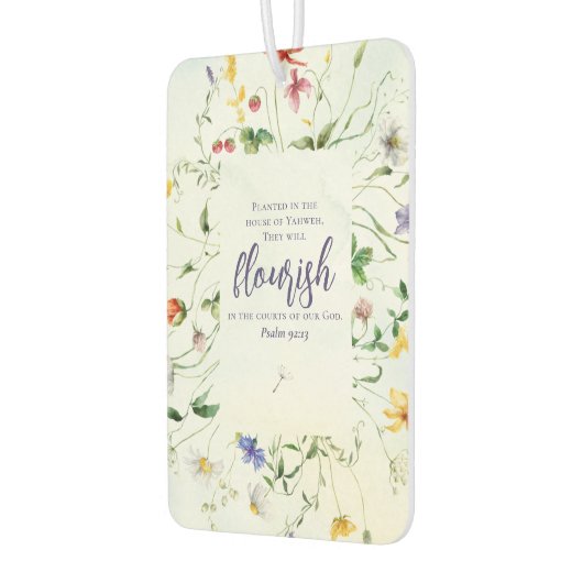 Waterverf Wildflower Bijbeltekst Luchtverfrisser (Links)