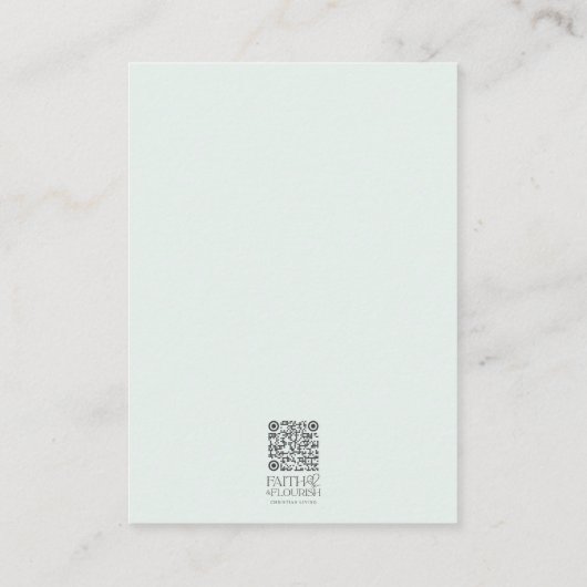 Waterverf Wildflower Bladwijzer Bijbel Advieskaart (Achterkant)