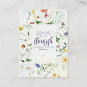 Waterverf Wildflower Bladwijzer Bijbel Advieskaart (Voorkant)