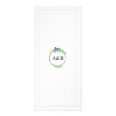 Waterverf Wildflower Bloemen Bruiloft Menukaart Reclamekaart (Achterkant)