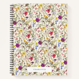 Waterverf Wildflower Bloemen Spiral Notitieboek