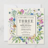 Waterverf Wildflower | Bloemen Verjaardag | Willek Kaart (Voorkant)