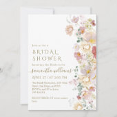 Waterverf Wildflower Bloom Spring Vrijgezellenfees Kaart (Voorkant)