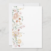 Waterverf Wildflower Bloom Spring Vrijgezellenfees Kaart (Achterkant)