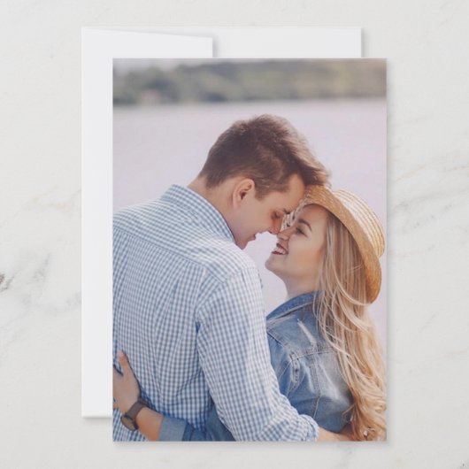 Waterverf Wildflower Bloom Verlovingsfeest Kaart (Achterkant)