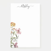Waterverf Wildflower Boeket #1 Gepersonaliseerde n Post-it® Notes (Voorkant)