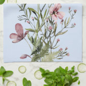 Waterverf Wildflower Boeket #1 Gepersonaliseerde n Theedoek (Gevouwen)