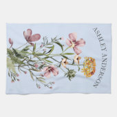 Waterverf Wildflower Boeket #1 Gepersonaliseerde n Theedoek (Horizontaal)
