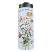 Waterverf Wildflower Boeket #1 Gepersonaliseerde n Thermosbeker (Voorkant)
